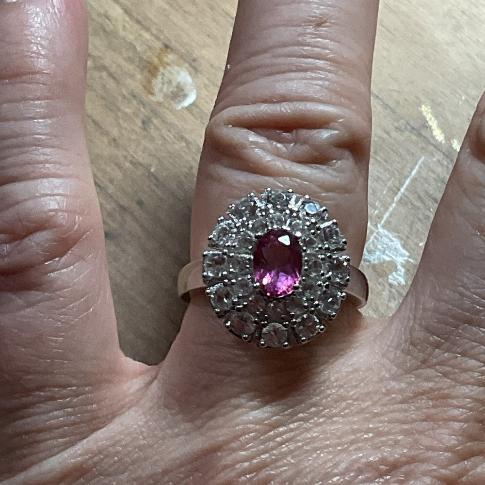 Morganite .925 Silver Ring - Picture 7 of 8